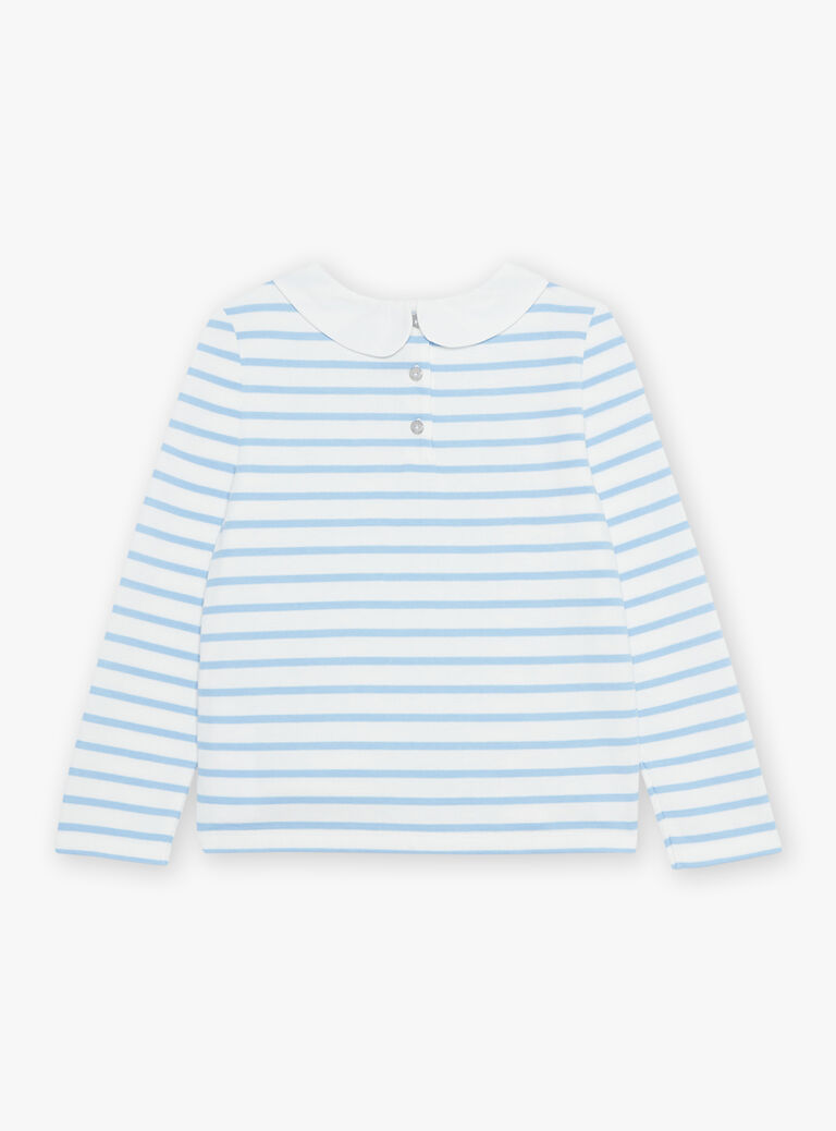 T-shirt à rayures bleu et blanc