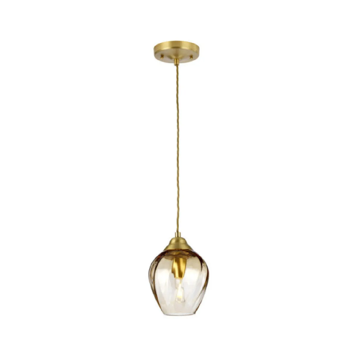 Elstead Lighting Suspension Tiber Acier,verre optique torsadé Laiton brossé