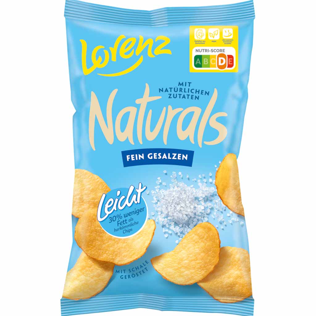 Lorenz Naturals Kartoffelchips fein gesalzen Leicht 80g MHD:11.5.25