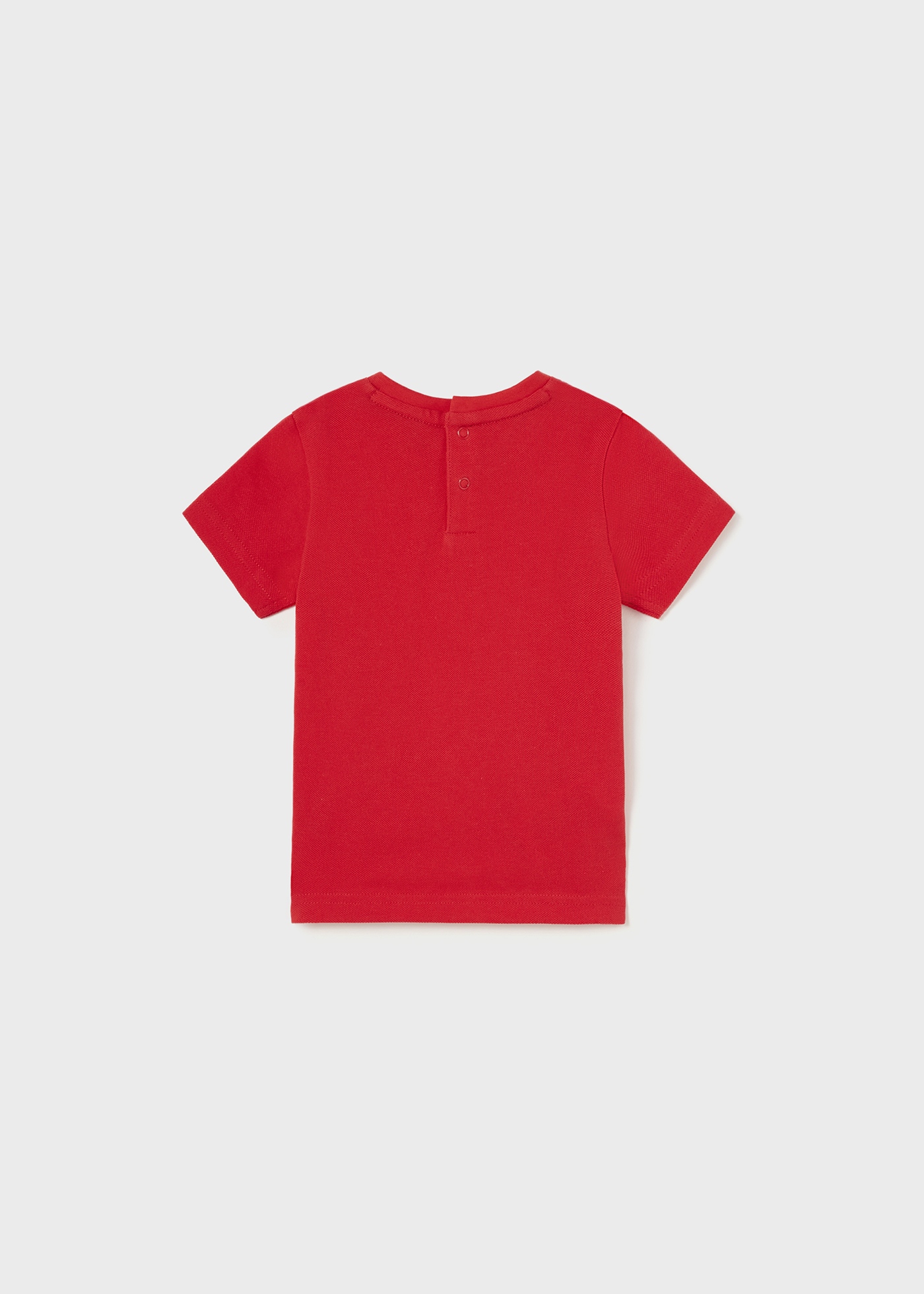 Camiseta básica em algodão sustentável cor granito para bebê