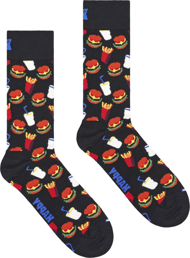 Happy Socks Hamburger Sock Black