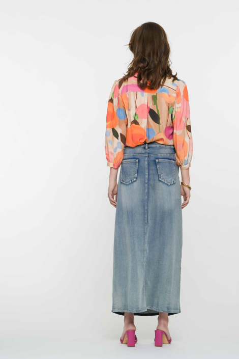 Geisha blauwe dames rok