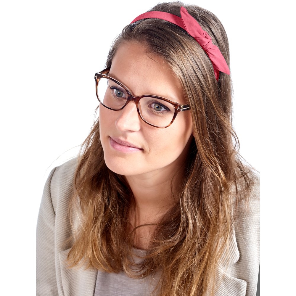Serre-Tête Noeud Rose Pailleté