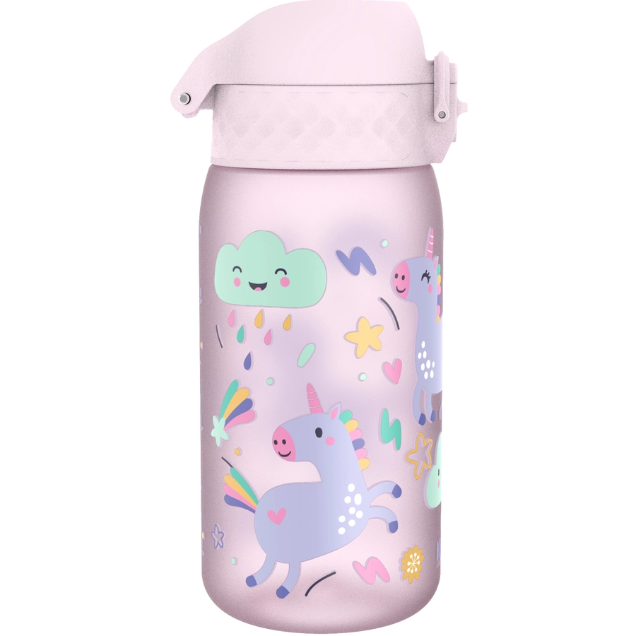 ion8 Kindertrinkflasche auslaufsicher 350 m Einhörner  lila