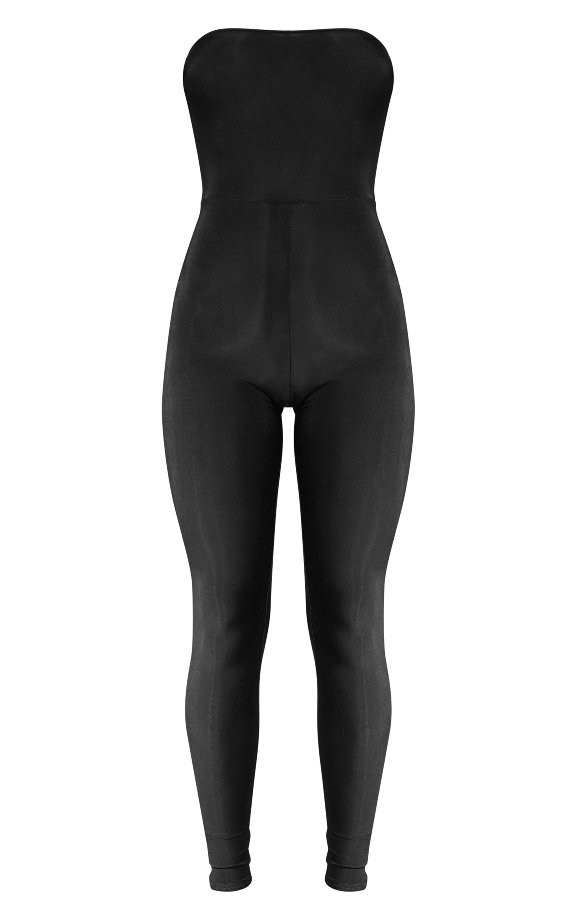 Noir Combinaison Bandeau En Jersey Fluide