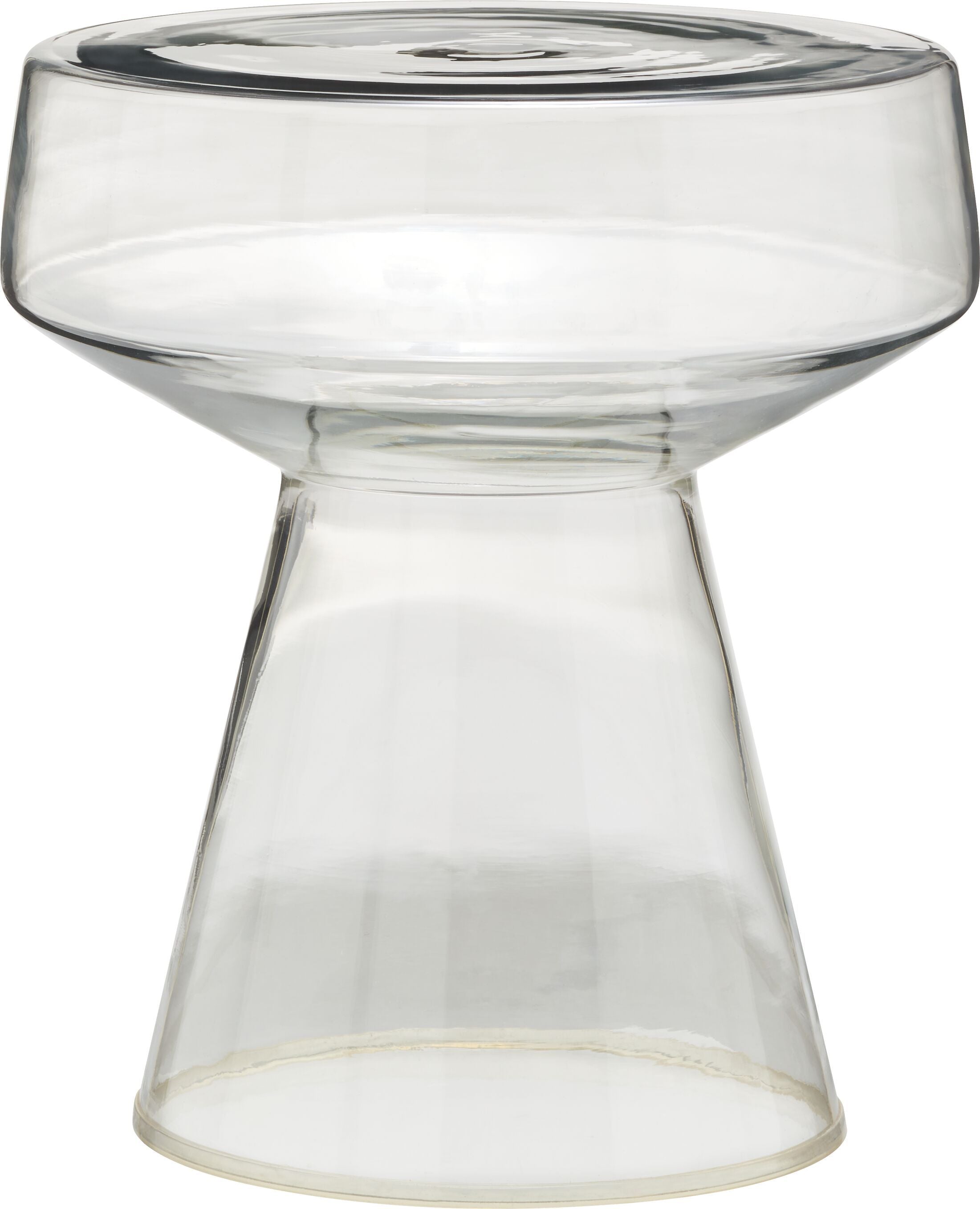 ASHLEY Beistelltisch Glas transp.Ø39H44c - Transparent / B: 39.0 cm x T: 39.0 cm x H: 44.0 cm