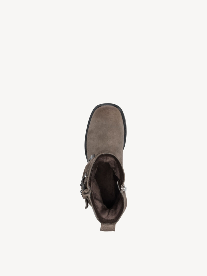 Leren Enkellaarsje - beige