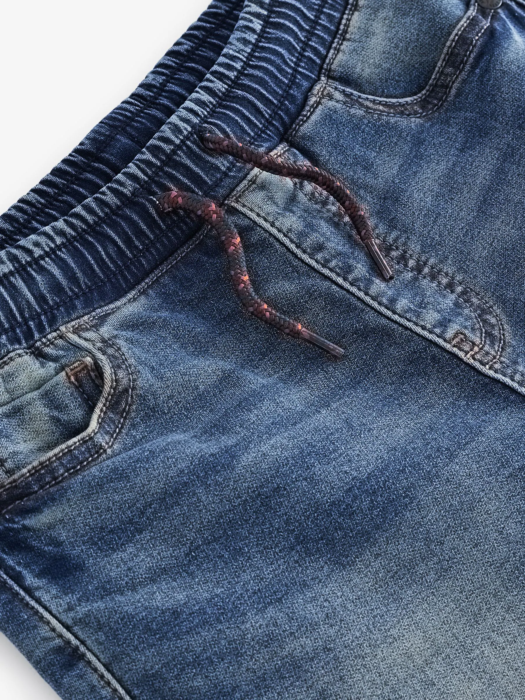 Vintage middenblauw - Jeans met stretch en elastische taille (3-16 jr)