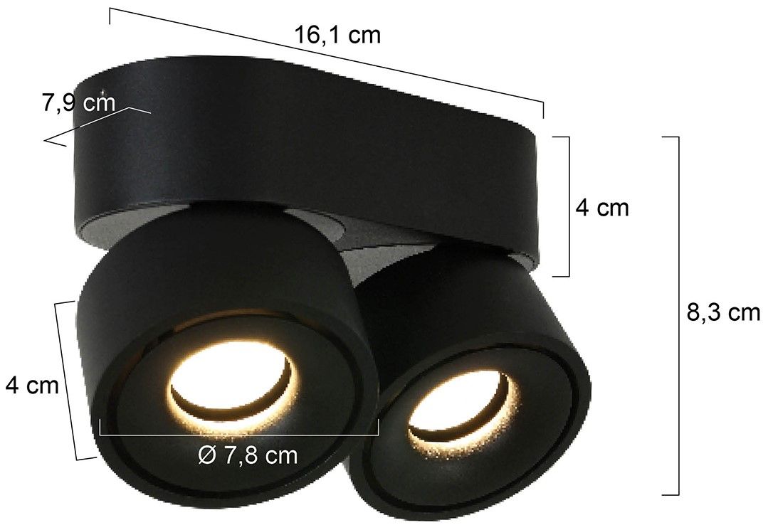 Plafondlamp 2674ZW Fez Black Mexlite B16.1 x D7.9 cm