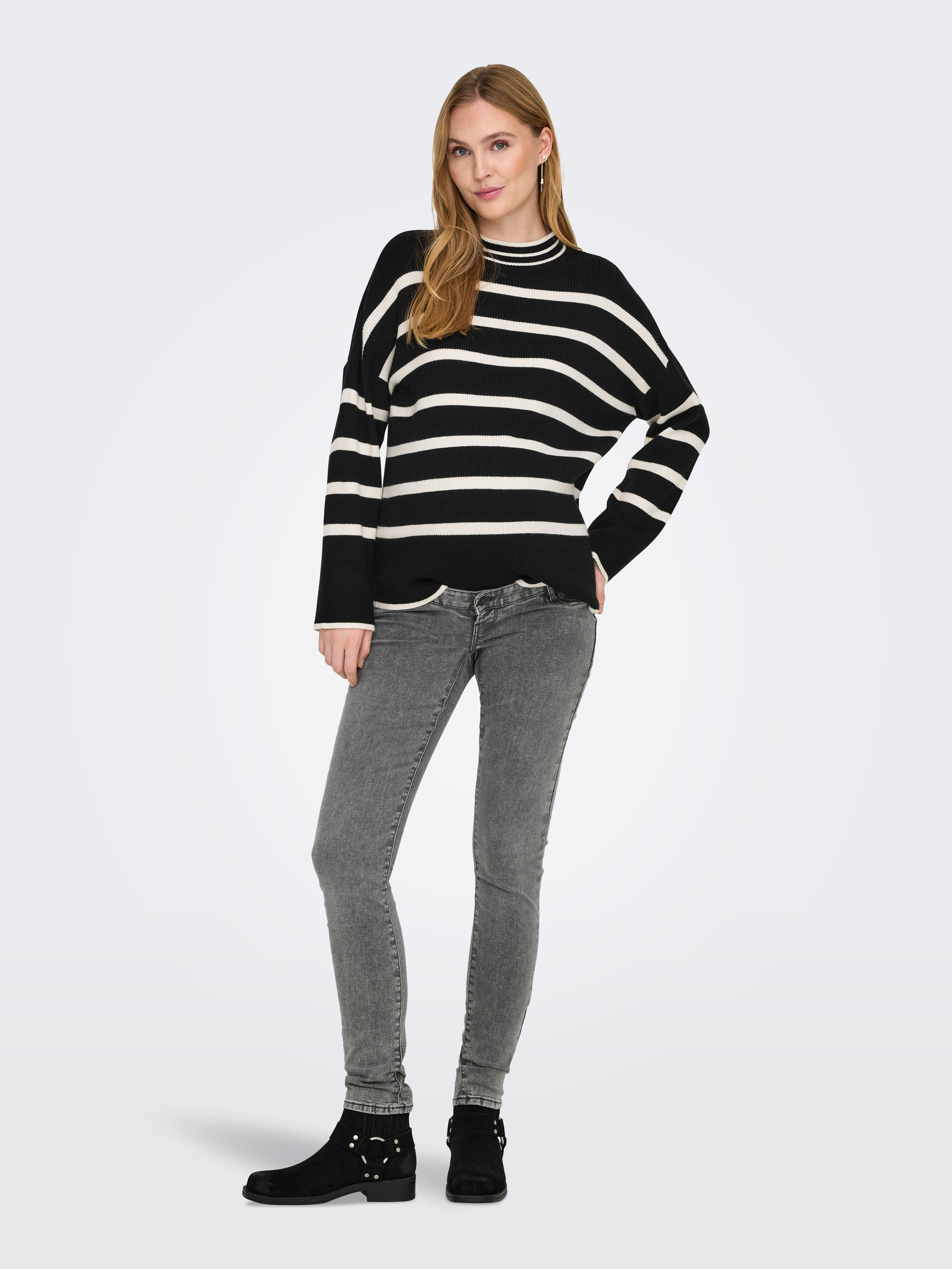 OLMIBI Strickpullover Black