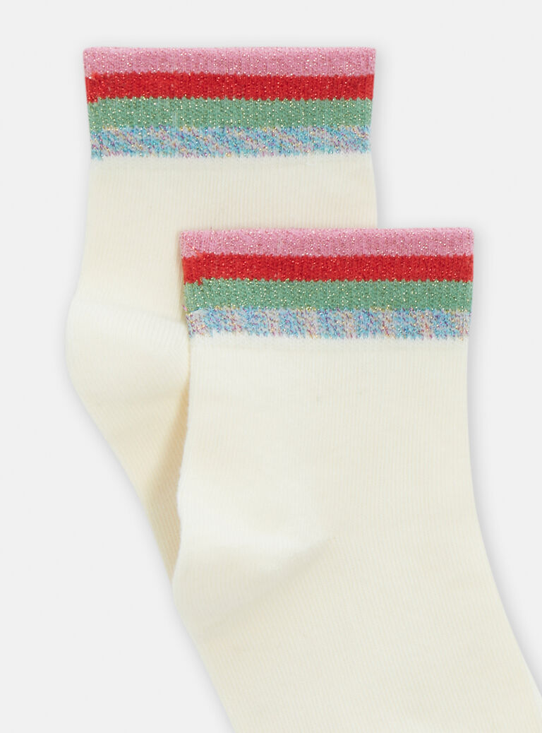 Chaussettes à rayures colorés pour fille