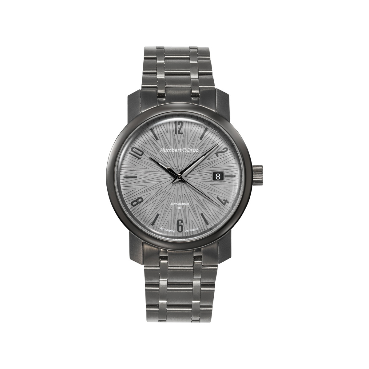 Montre HUMBERT-DROZ hd8 homme automatique, bracelet acier gris