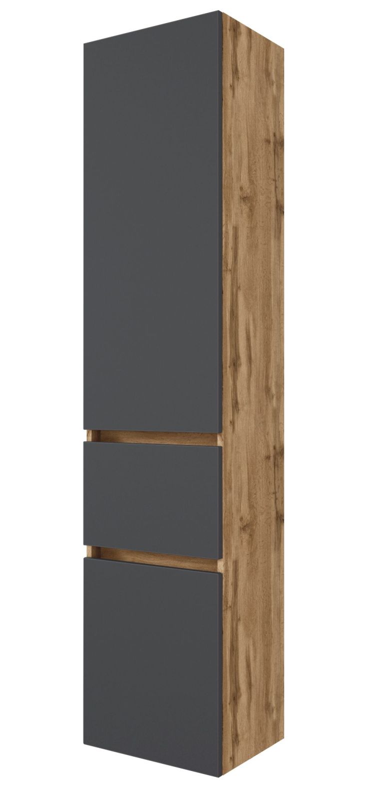 Seitenschrank LUCCA/KOPENHAGEN - grau matt-Wotan Eiche - 40 cm