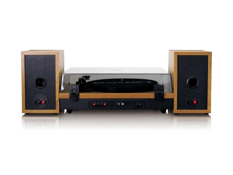 Lenco Musik-System LS-300 Braun Plattenspieler mit Bluetooth und Lautsprechern