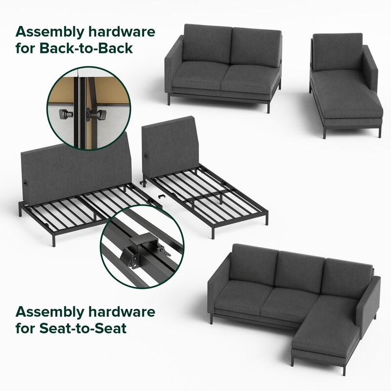 77&prime;&prime; Wide Reversible Sofa & Chaise