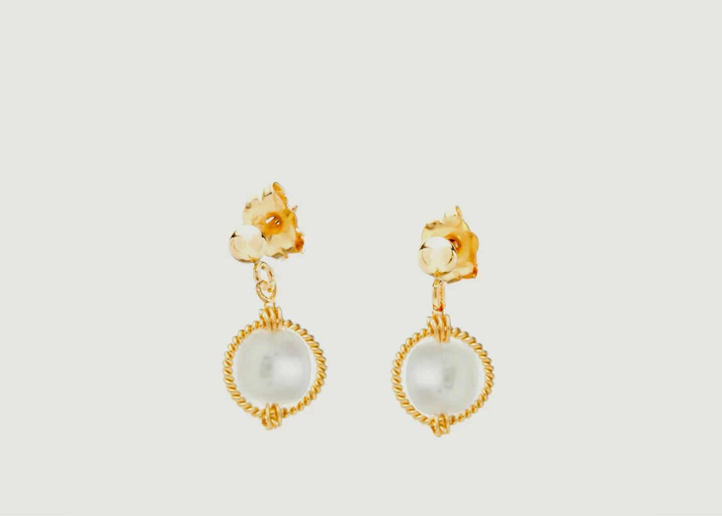 Boucles d'oreilles puces perles de culture Swan YAY