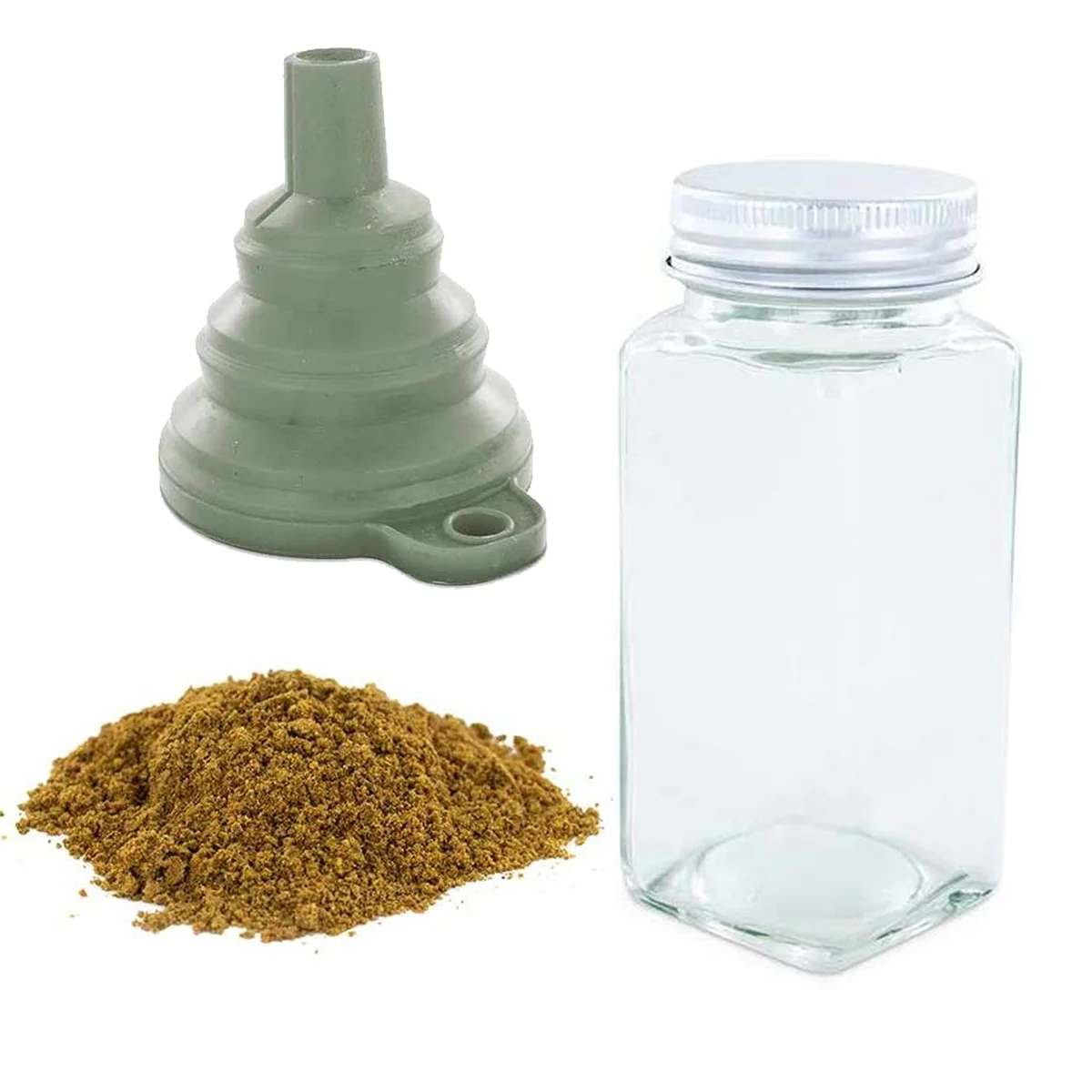 Flacon à épices poudreur + entonnoir + Carvi moulu 60 g Aromandise