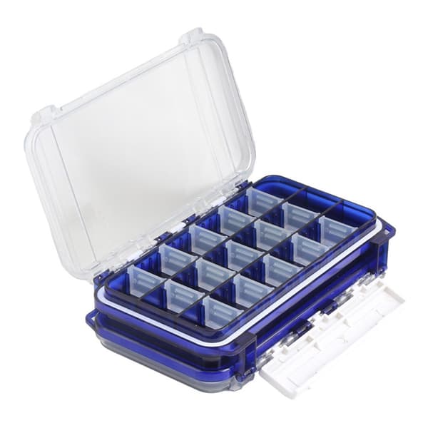 17,5x10,5x4cm Oppbevaringsboks for fiskelokk Fiskekrok Agn Dobbeltsidig