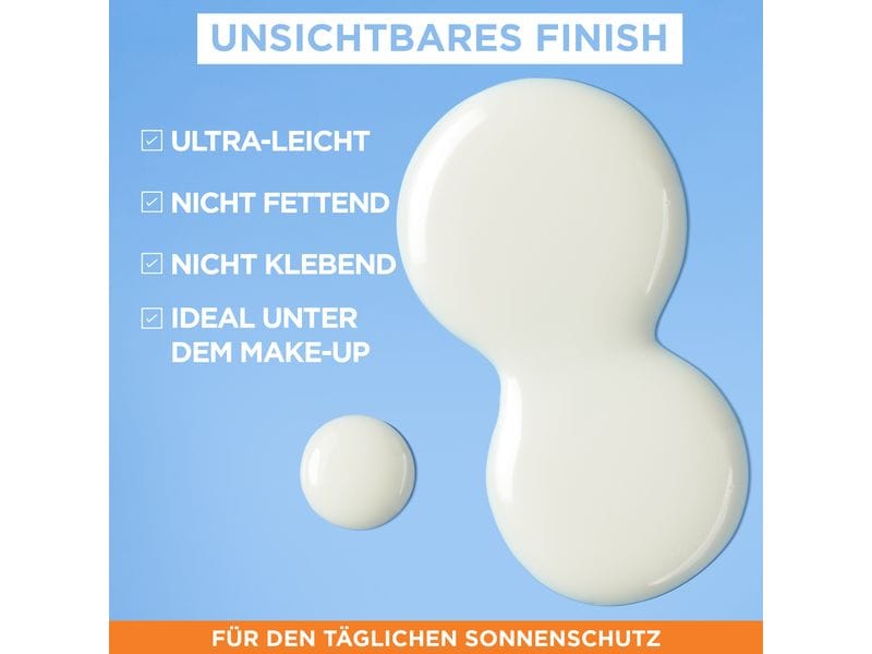 Garnier Ambre Solaire Sonnencreme Sensitive expert  LSF 50 Wasserfestes Sonnenfluid speziell für Gesicht und Dekolleté