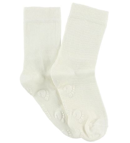 Fuzzies Socken m. Antirutsch - Weiß