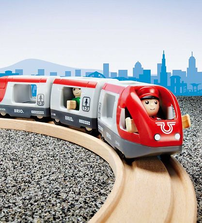 BRIO Passagertog - 5 dele - R?d/Hvid 33505