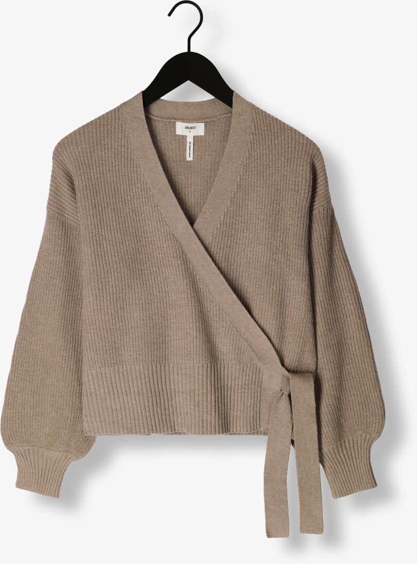 OBJECT beige object vest objmalena l/s wrap cardigan noos