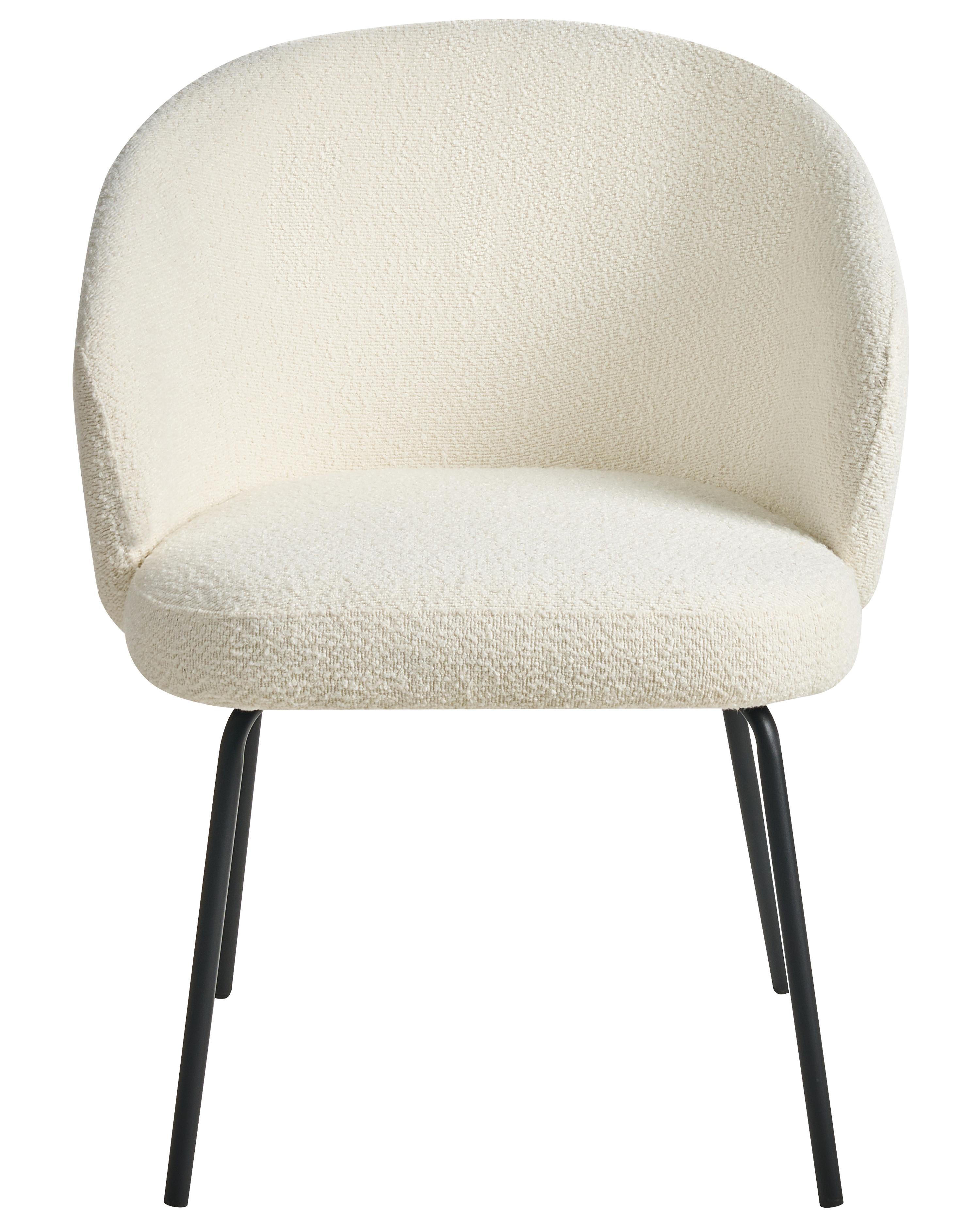 Set van 2 eetkamerstoelen LUDDEN Bouclé Lichtbeige