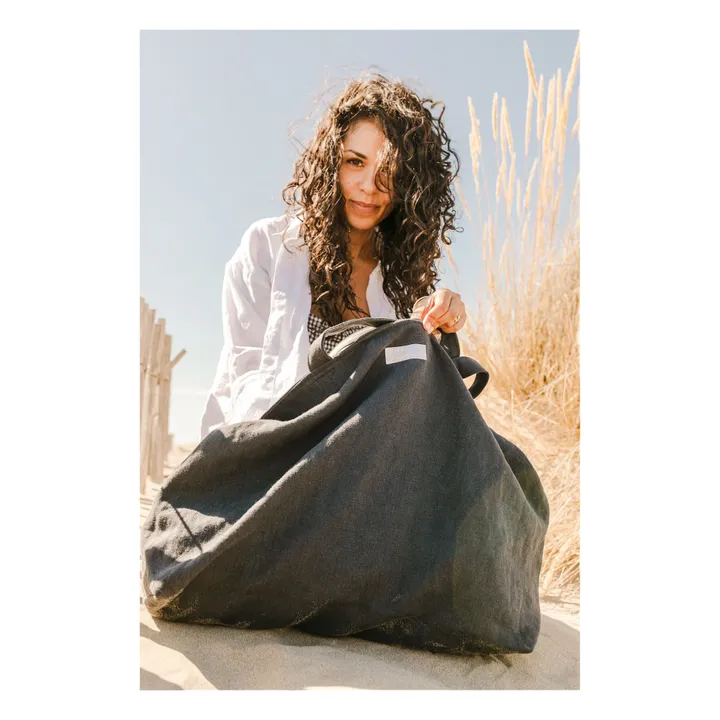Adorna Sac week-end en lin | Bleu marine
