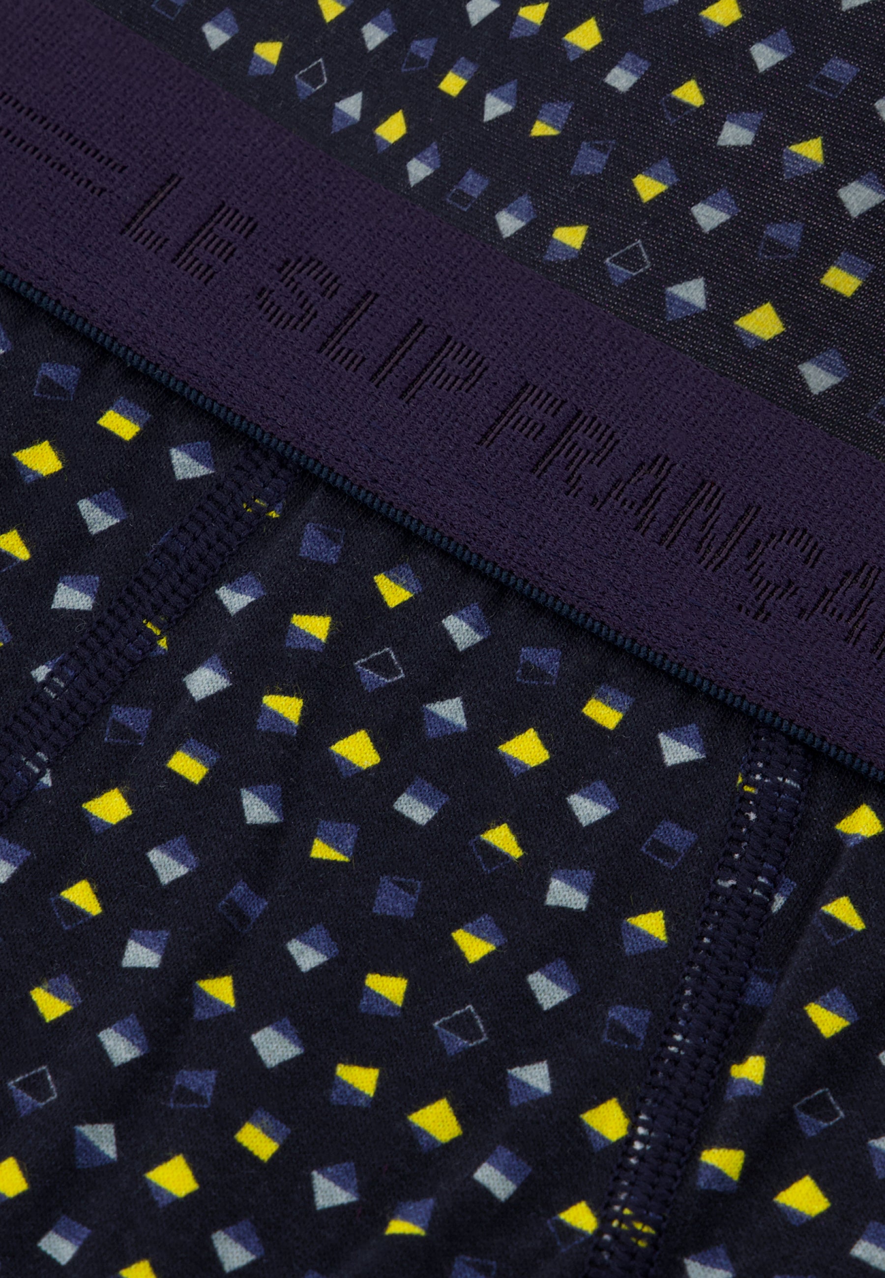 Slip en coton-Terrible Petits Carrés Marine Cire