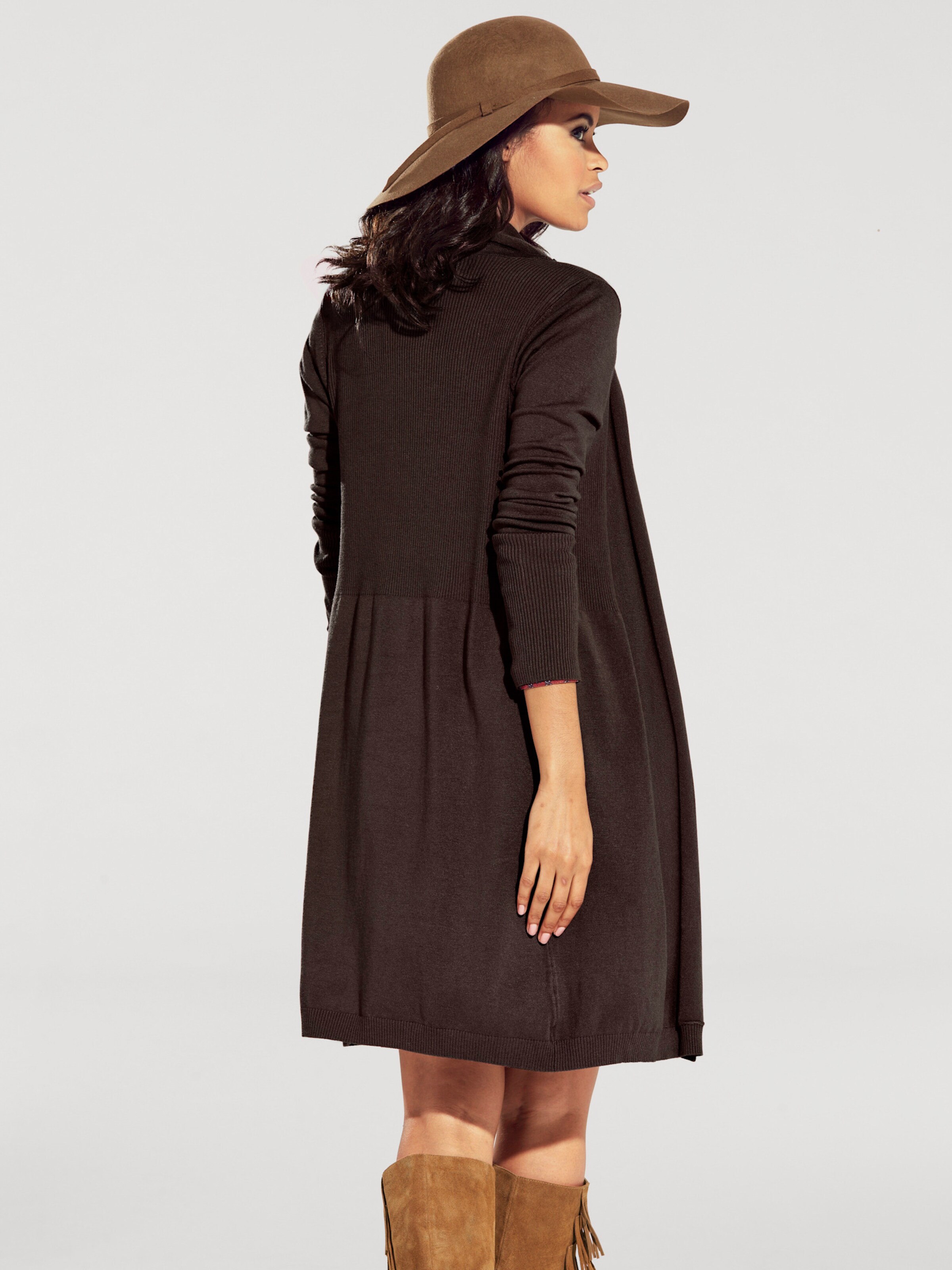 Long-Strickjacke