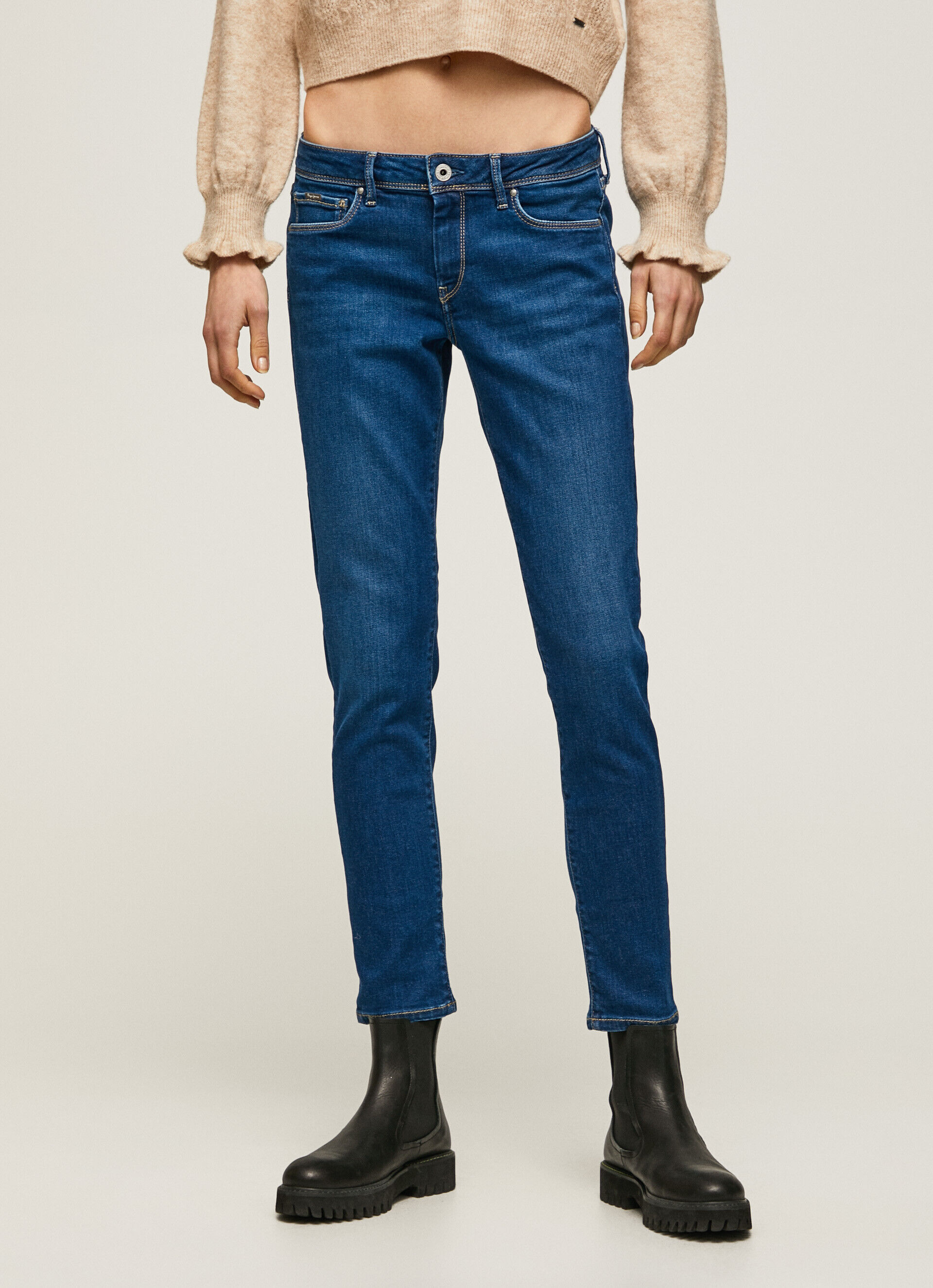Calça jeans Lola Fit Skinny de cintura média - jeans