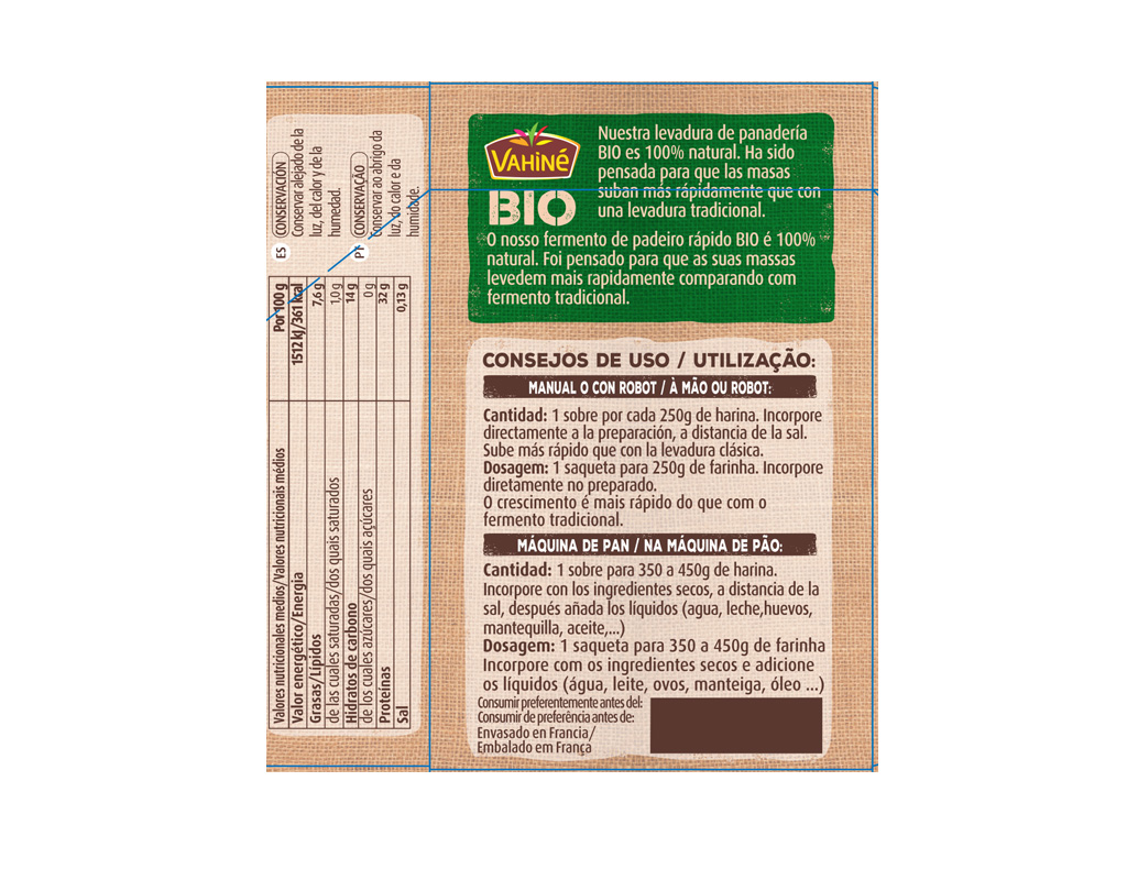 FERMENTO VAHINÉ PADEIRO BIO 18G