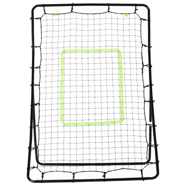 Kickback Rebounder Goal Rebound Veggnett, Stål+Pe, 75X126Cm, Treningshjelp For Fotball, Svart