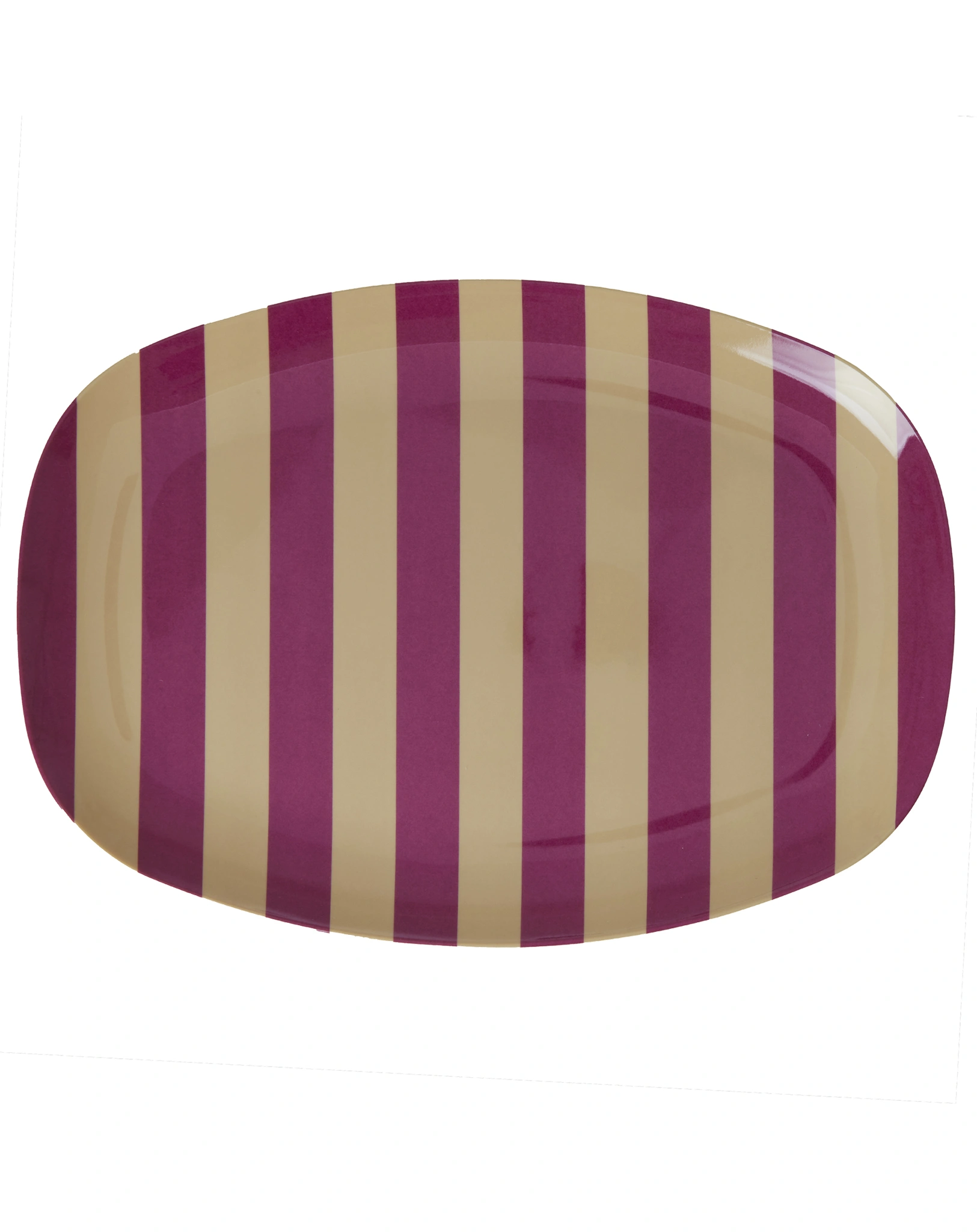 Melamin-Servierteller STRIPES in purple