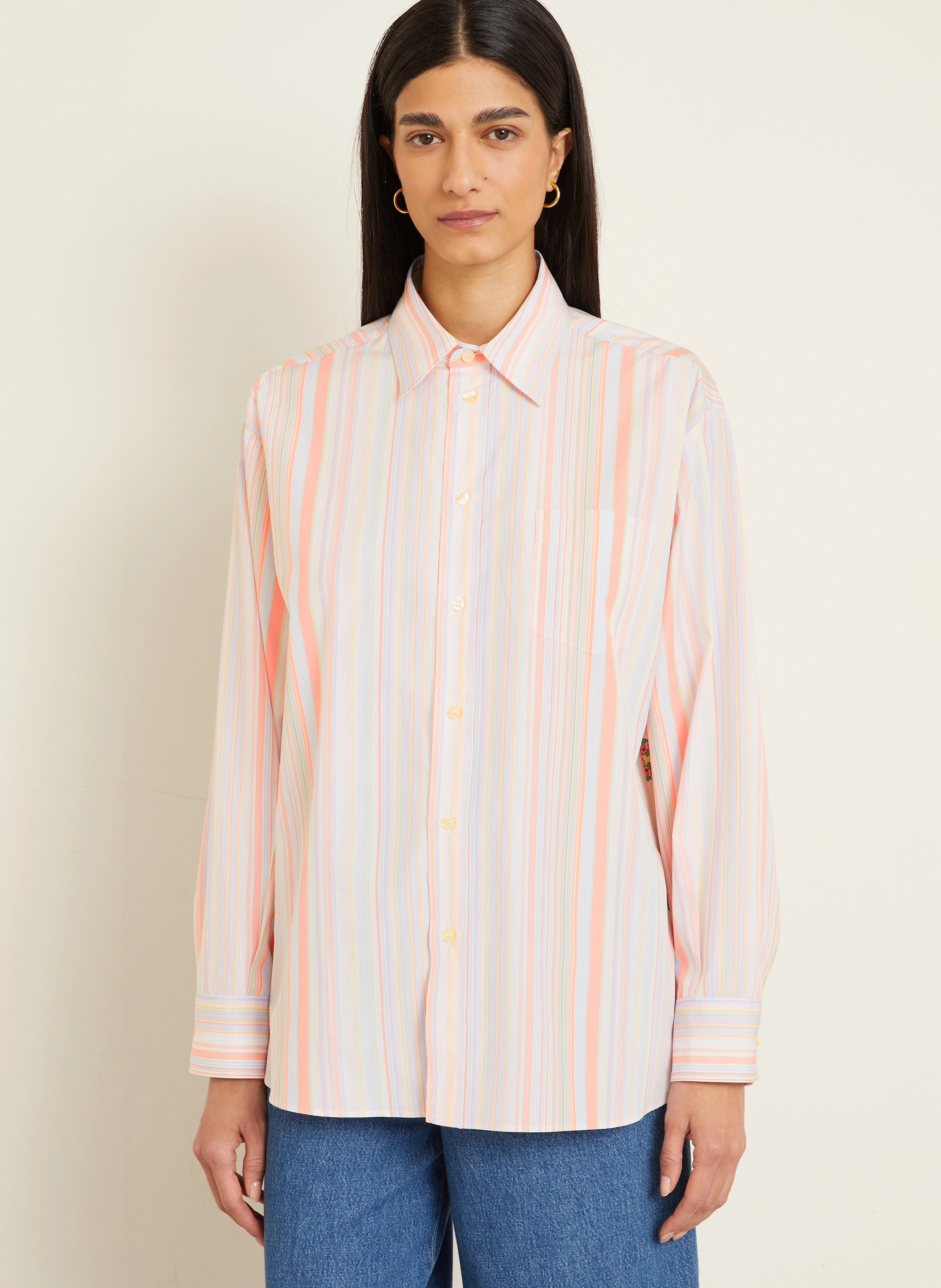 ETRO Hemdbluse im Materialmix