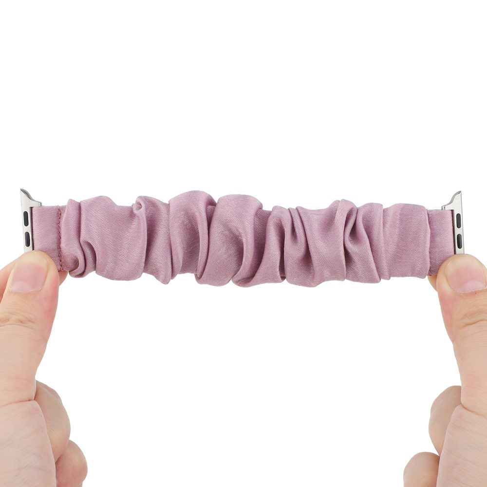 Apple Watch (42/41/40/38 mm) Stoff Ersatz Armband Scrunchie (Gelenkumfang: 170-225mm) - Pink