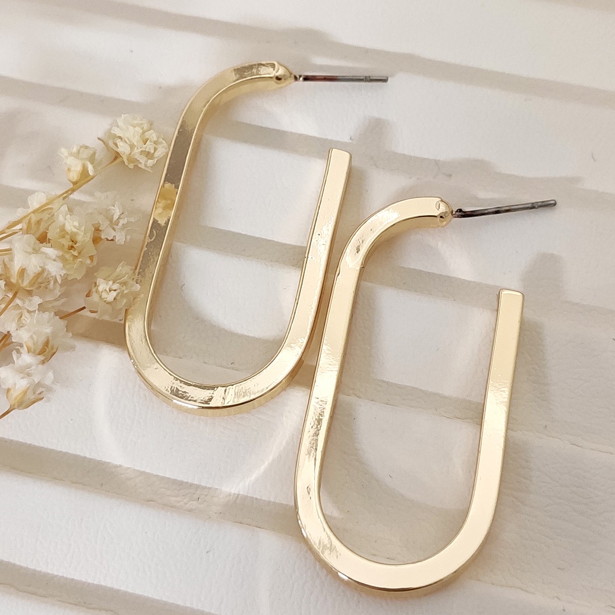 Boucles d'oreilles - Laiton plaqué or