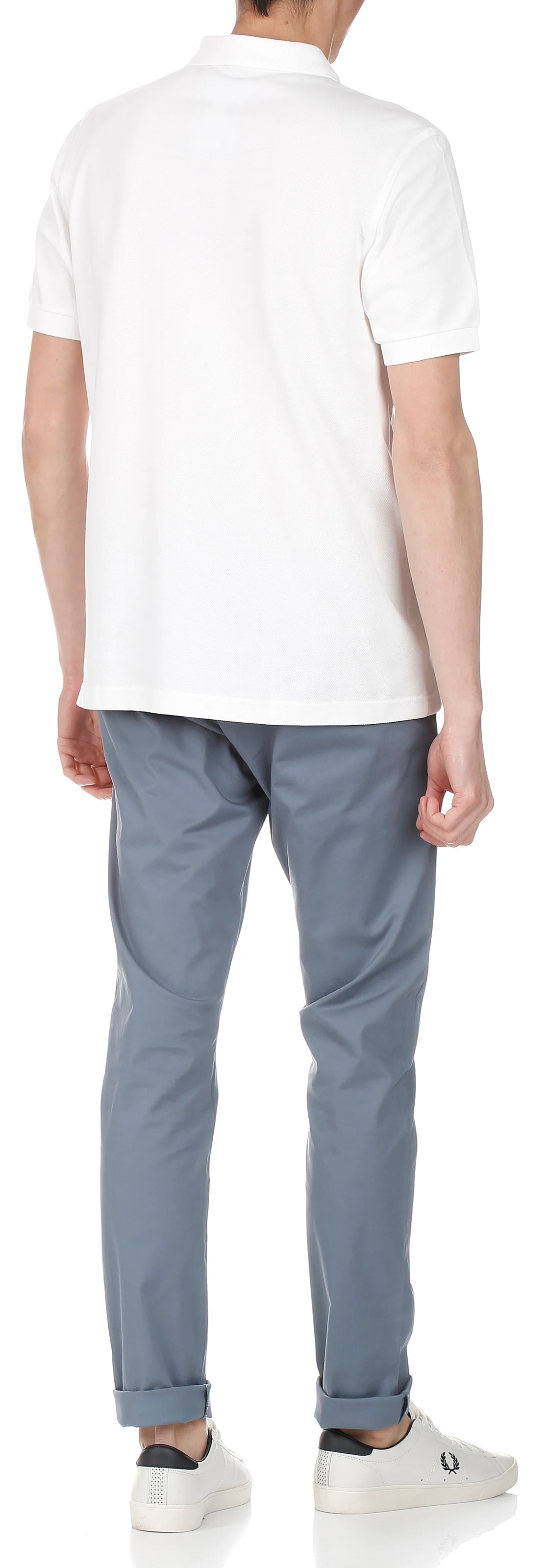 Polo slim-fit en coton piqué | Blanc