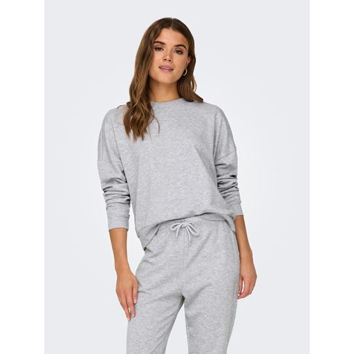 ONLY Fave Sweatshirt, Light Grey Melange, M