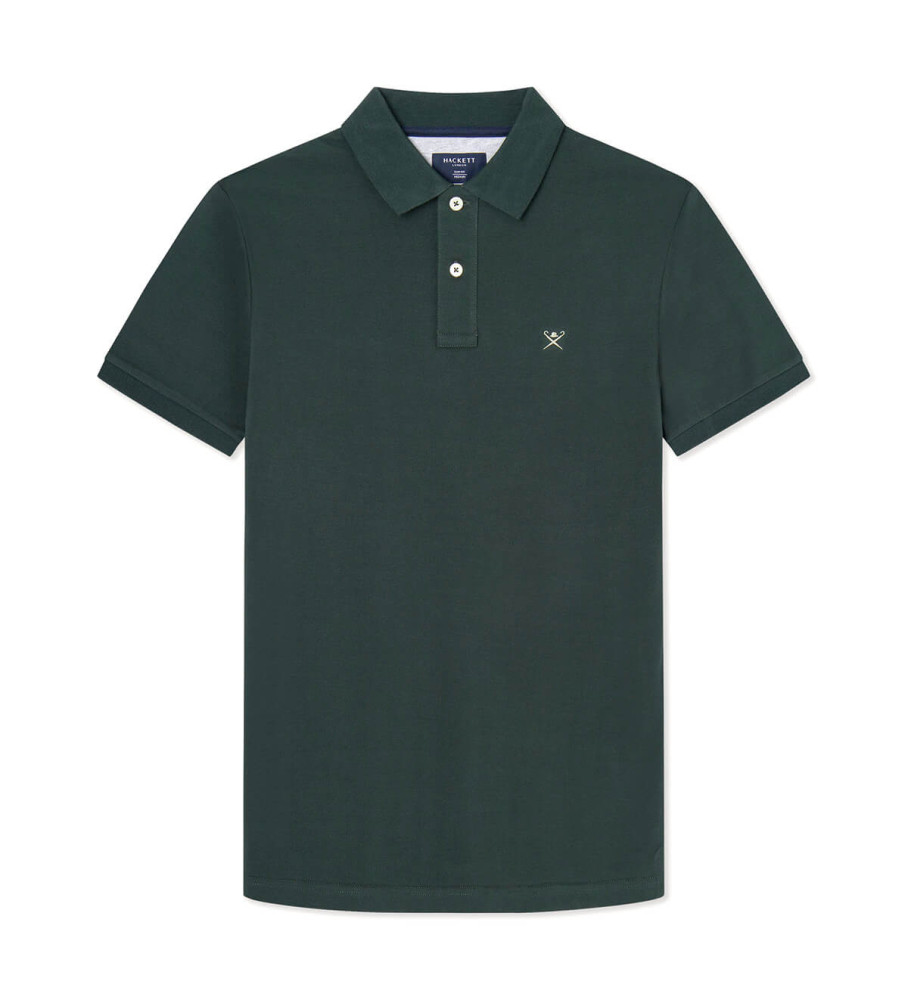 Polo Hackett Slim Fit com Logo verde