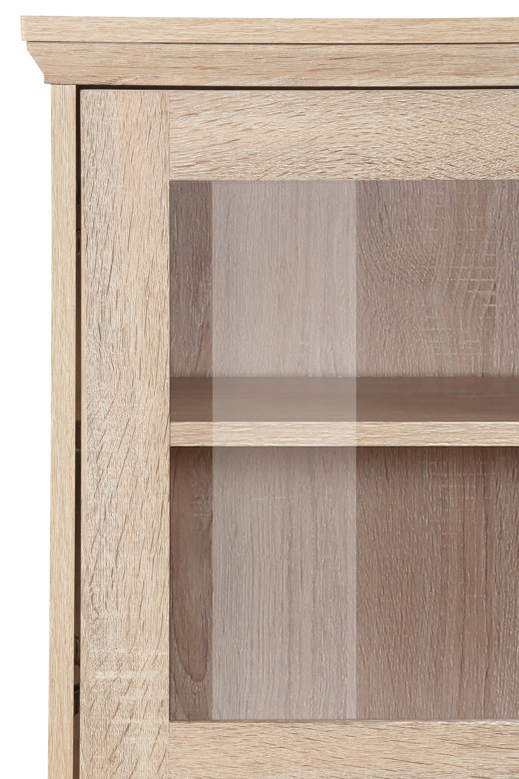 Home affaire Highboard »Nanna« Vitrine in Eichen-Optik, Breite 118 cm