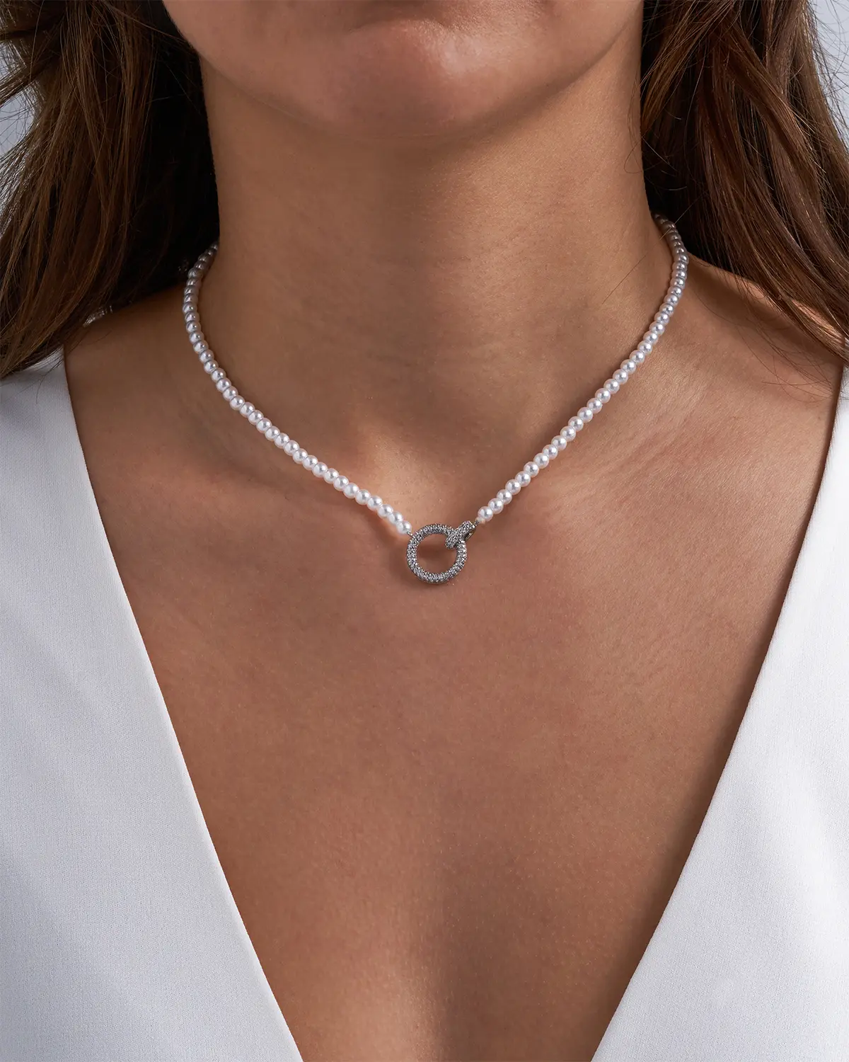 Kette - Zirconia Pearls
