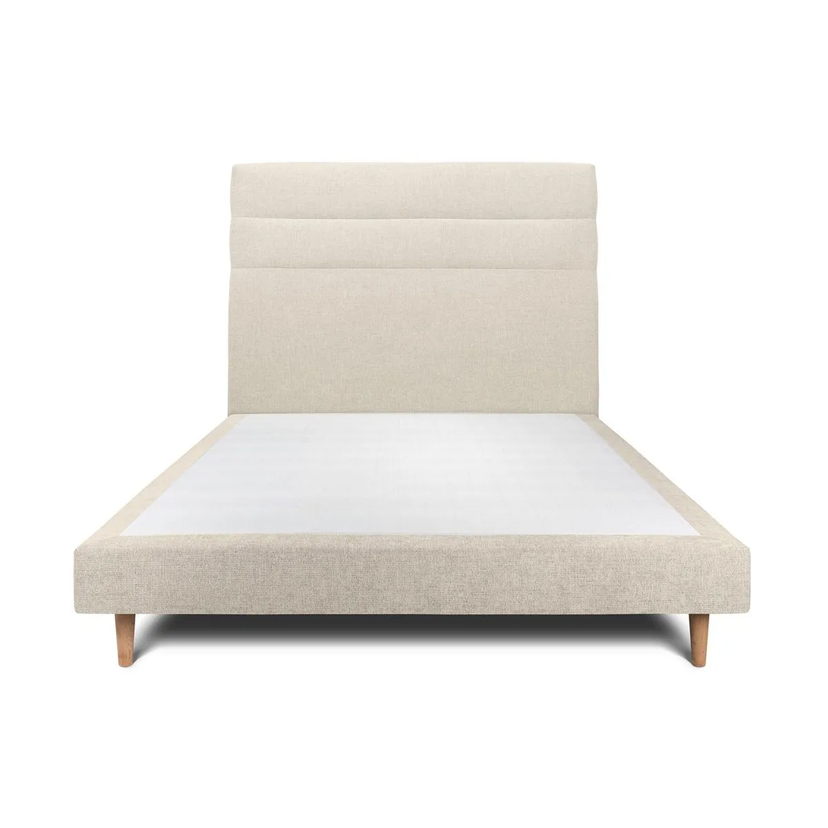 Lit Sommeil de plomb 135x190cm - Tête lignes Beige clair
