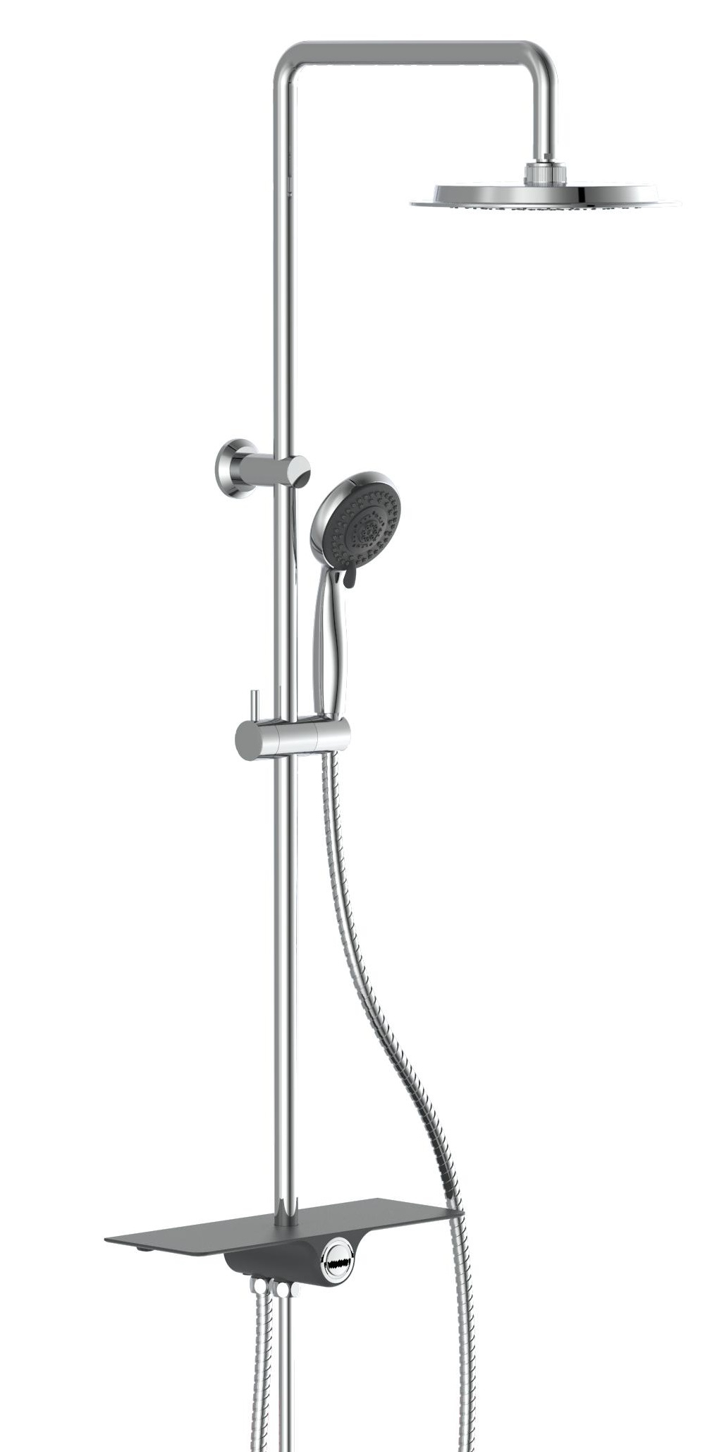 Schutte Aquastar douchesysteem chroom/antraciet