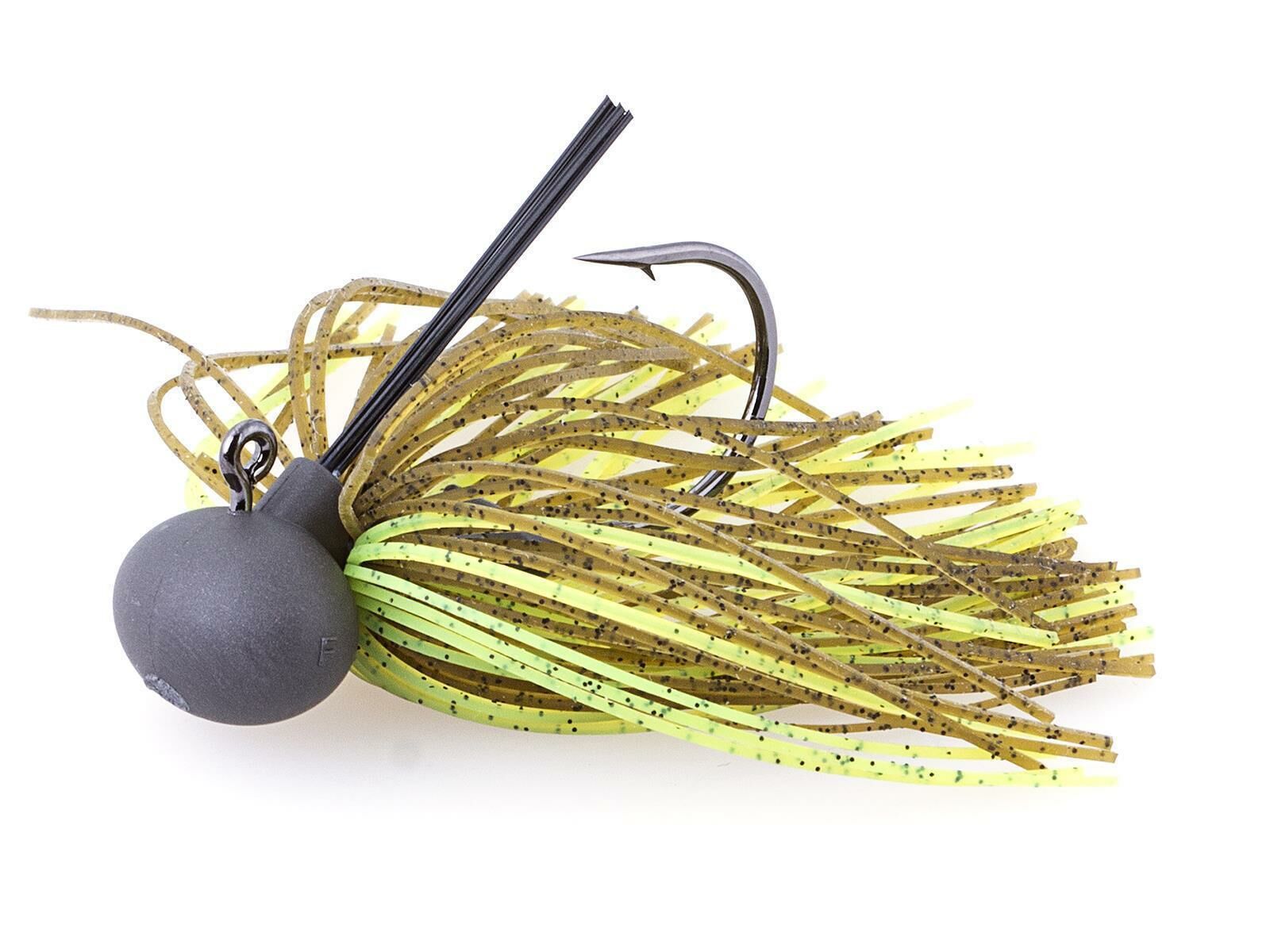 9g Rubber Jig Model II (Version 2) Green Pumpkin/Chartreuse