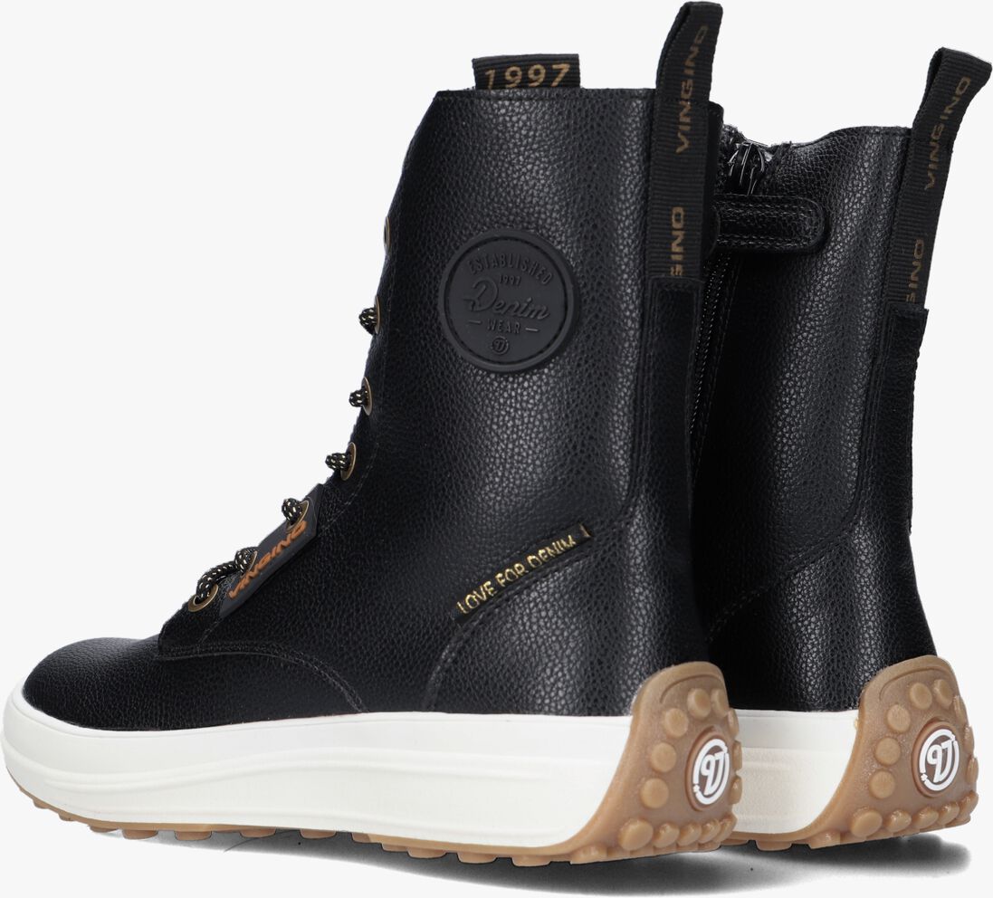 VINGINO zwarte vingino veterboots rebecca hi
