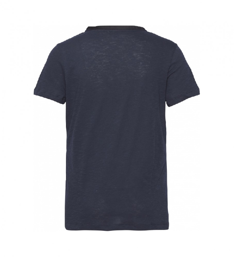 Camiseta Tommy Hilfiger Heritage de gola redonda na cor azul marinho