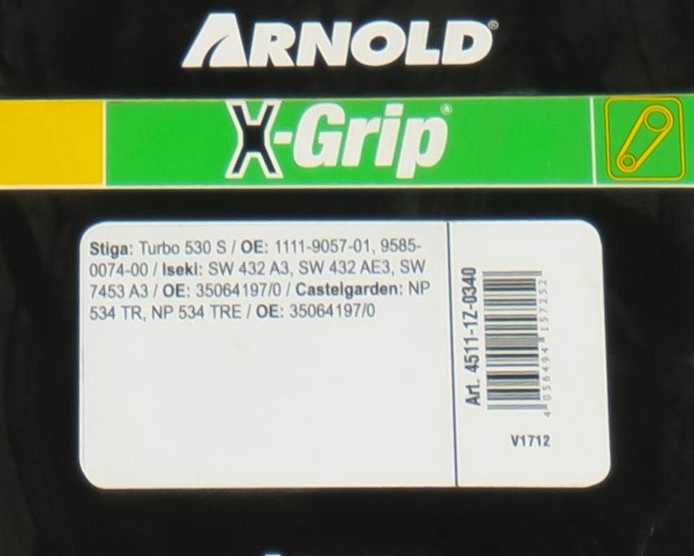 Courroie trapézoïdale x-grip v de type z 34