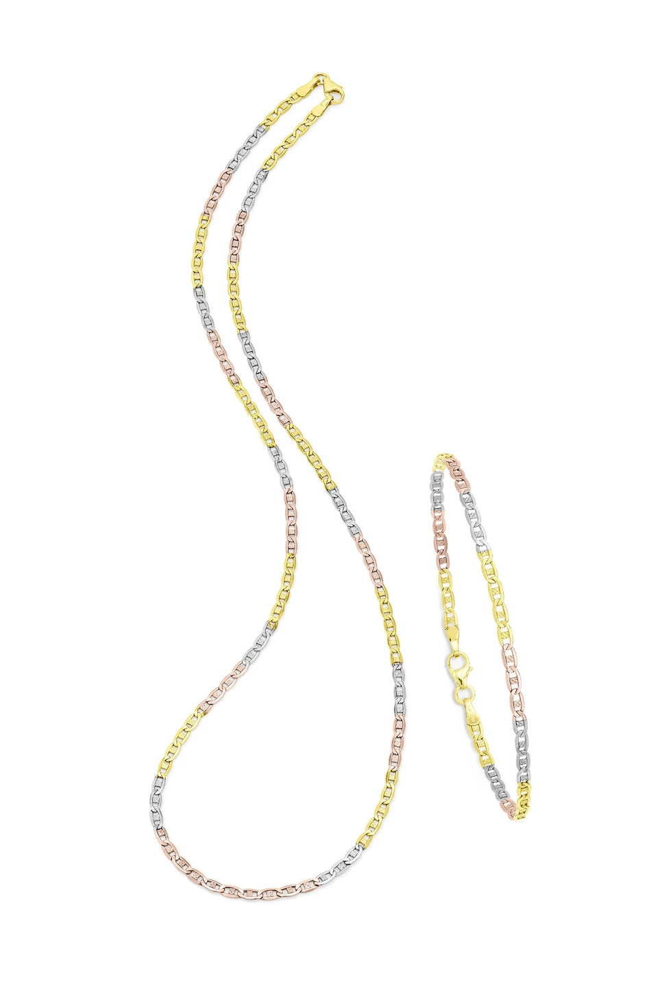 Elegante Garnitur in Tricolor, mit Karabiner