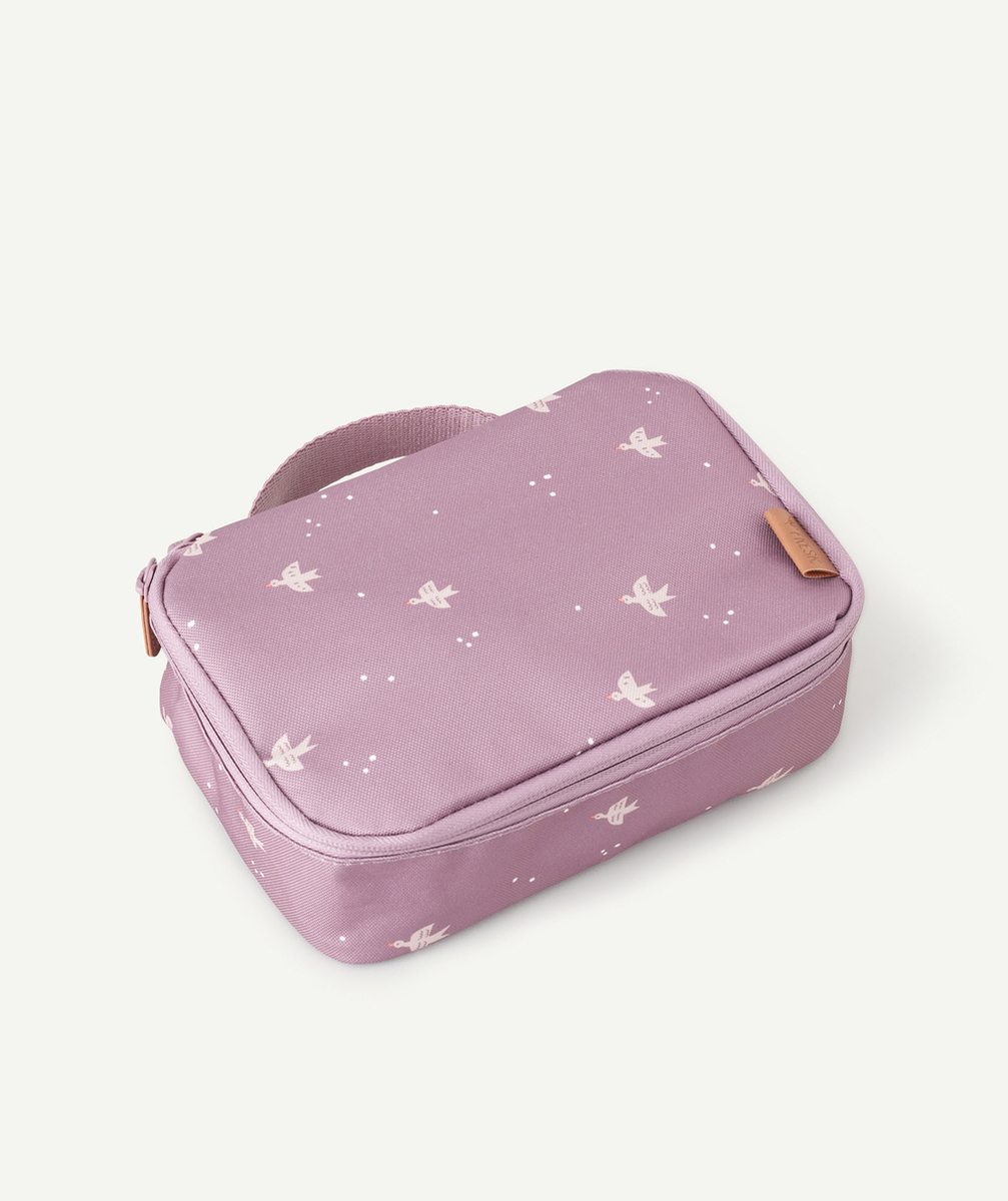 FRESKSAC ISOTHERME ROSE IMPRIMÉ OISEAU EN PLASTIQUE RECYCLÉ